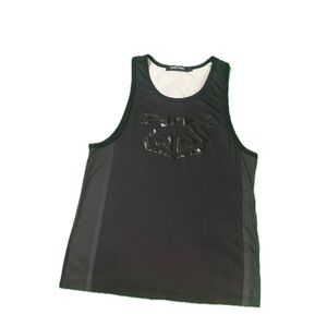 Black Mesh Tank Top